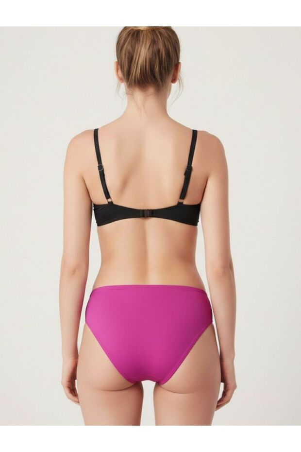 RENİKA Yüksek Bel Vişne Bikini Altı – Mix & Match Tek Alt - 3