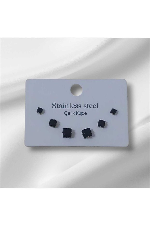 Zircon Stone Steel Earrings | Guaranteed Earrings
