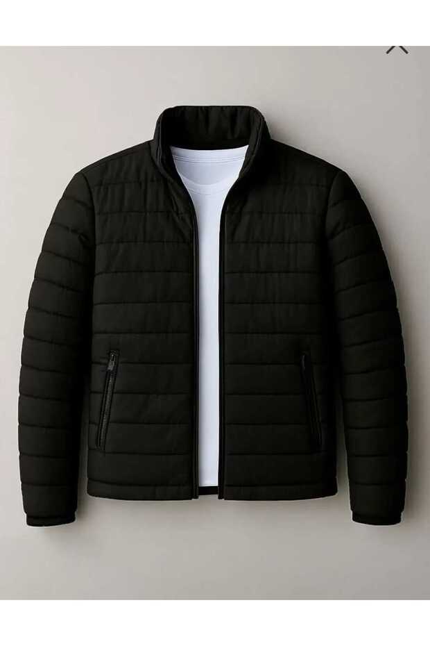 Siyah Şişme Mont - 1