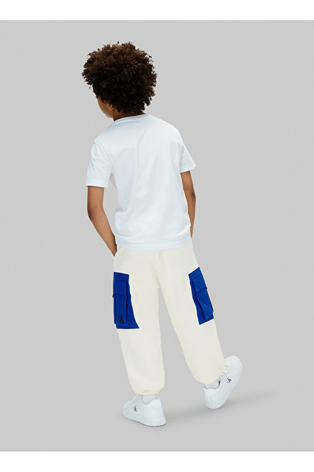 Lastikli Paça Ekru Erkek Çocuk Eşofman Altı IB0IB02572PGB - 5