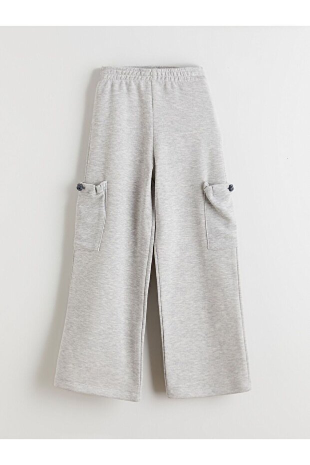 LCW Kids Elastic Waist Girls' Cargo Sweatpants