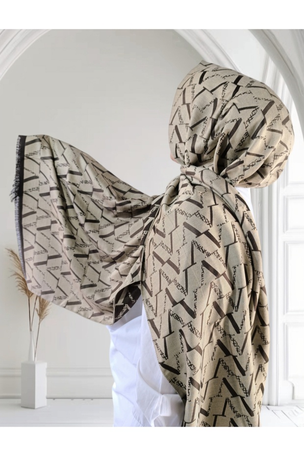 İpek kaşmir çift taraflı şal - 1