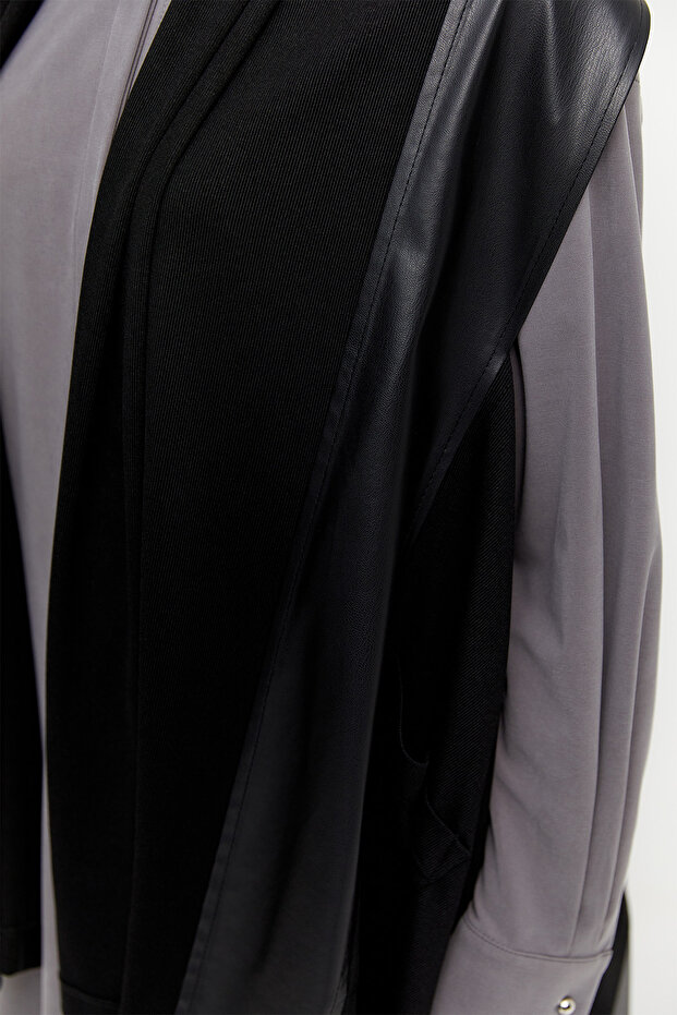 Deri Kombinli Yelek - 5