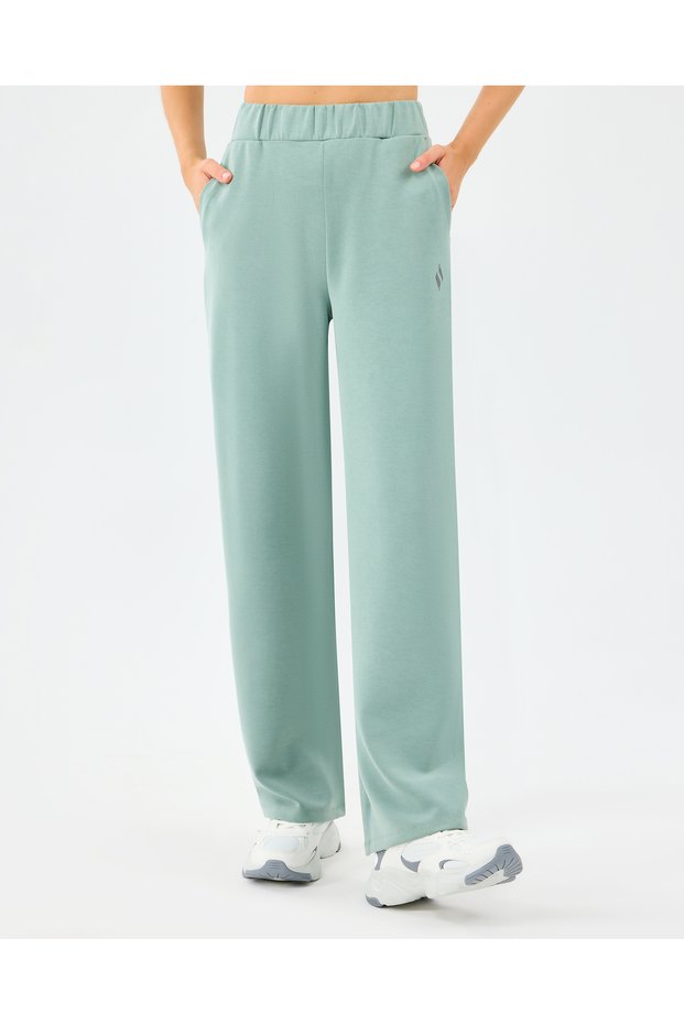 W Lounge Loose Wide Leg Sweatpant Women Lightgreen Sweatpants S2520013-3869