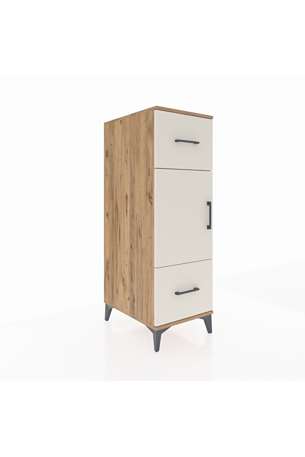 Kronos Dolap 2 Raflı 2 Çekmeceli Tek Kapaklı 44x59x134 Çam-Aytaşı - 2