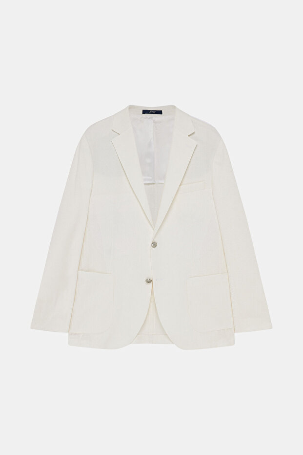 BEYAZ DÜĞMELİ CEKET - 1