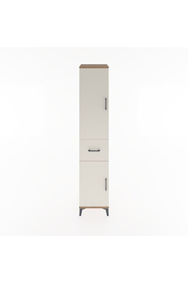 Hyperion Dolap 4 Raflı Tek Çekmeceli 2 Kapaklı 44x44x221 Çam-Aytaşı - 1