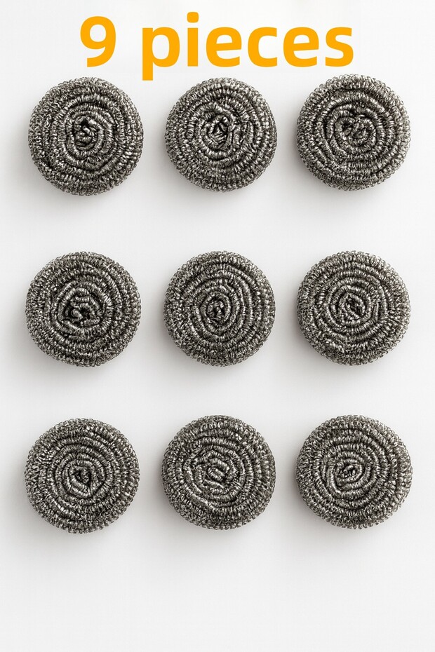 9 Pieces Economical Pack Dishwashing Wire Scrubbing Wire Economical Wholesale Scrubbing Wire