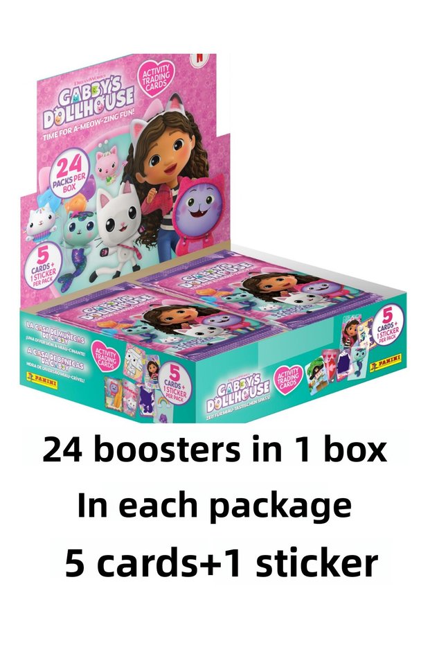 Licensed Gabbys Dollhouse Panini Gabby's Dollhouse 1 Box (24 Booster Pack)