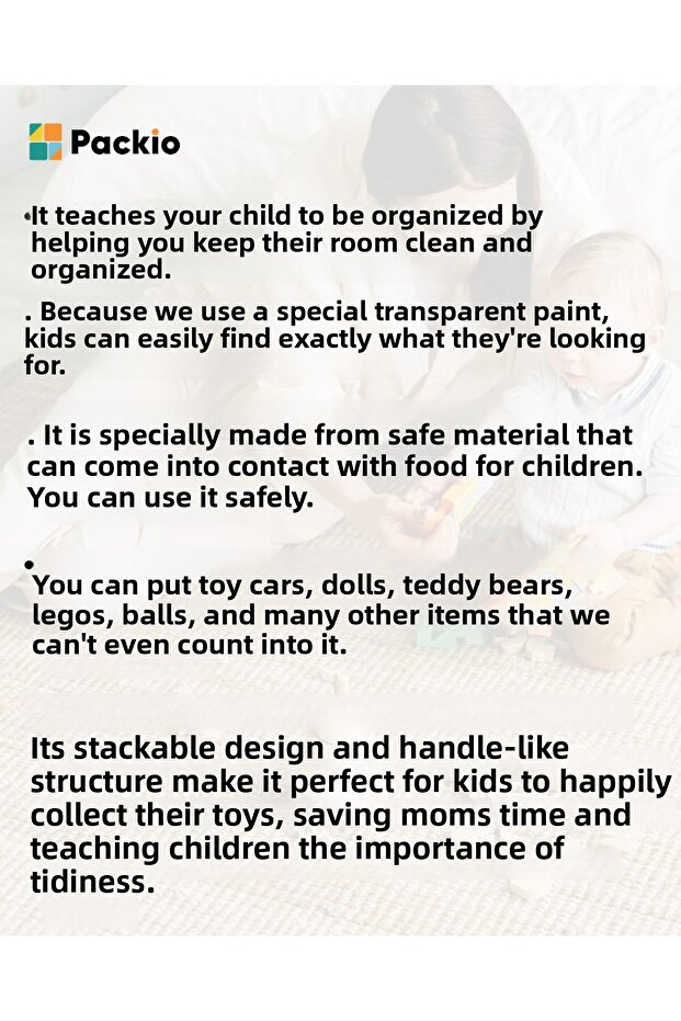 صندوق تنظيم وتخزين الألعاب سعة 15 لترًا مكون من 4 قطع - منظم متعدد الأغراض ملون وقابل للتكديس - 4