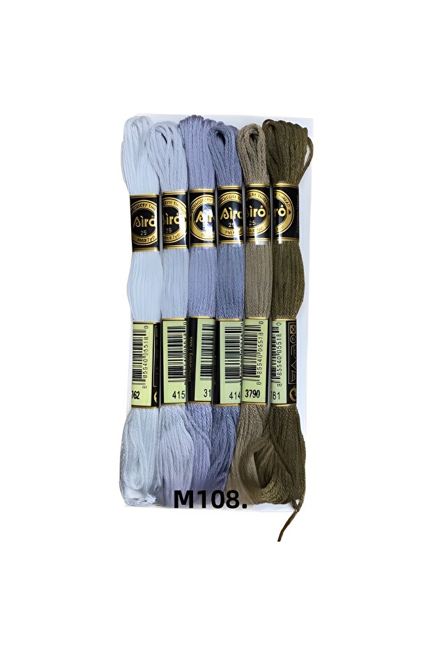 Airo Muline Etamine Cotton Embroidery Thread Set of 6