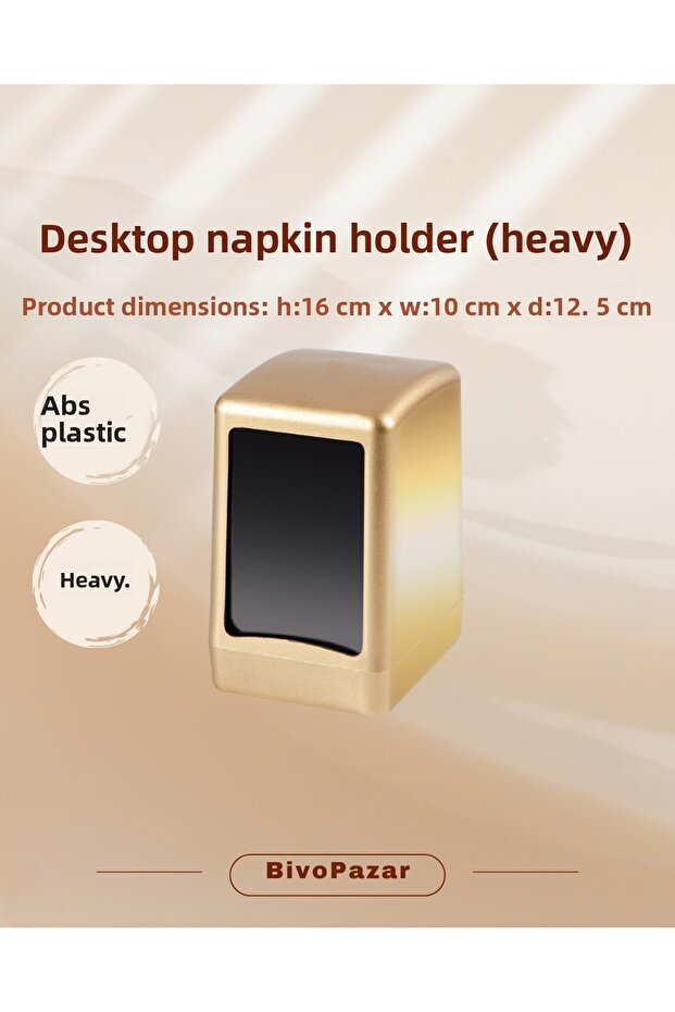 Tabletop Napkin Holder (Napkin Dispenser) (Heavy Duty) Gold