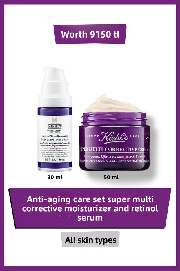 Super Multi-Corrective Anti-Aging Moisturizer and Retinol Serum Care Set