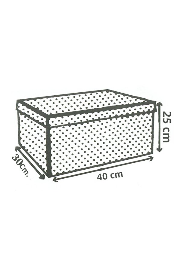3-Piece Multi-Purpose Storage Box, Box Storage, Box, Organizer, Toy Box Beige Polka Dot Pattern - 5