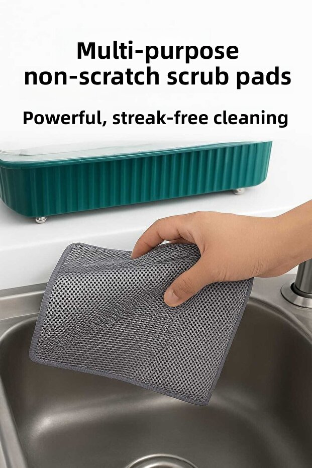 6-Piece Stainless Steel Mesh Dishcloth – Durable and Long-Lasting Dishwashing Cloth