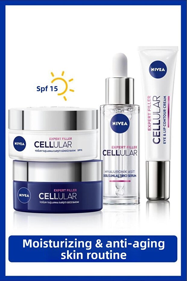 Cellular Expert Filler Serum 30ml, Anti-Aging Day Cream 50ml, Night Cream 50ml and Eye Cream