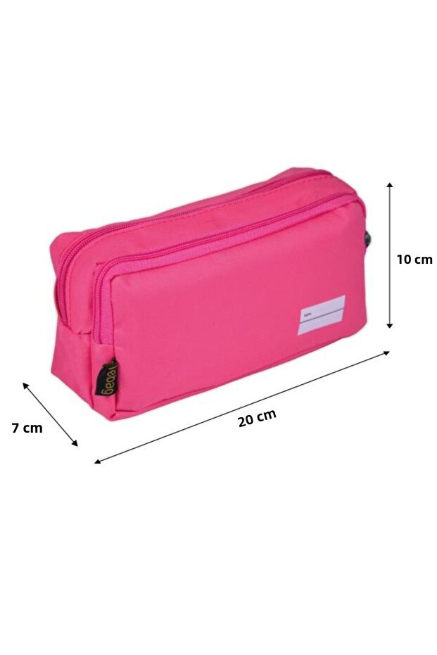 Two-Compartment Pink Pencil Case - 4