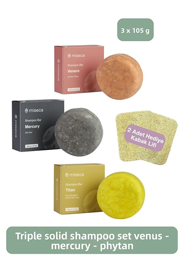Triple Solid Shampoo Set |   Venus - Titan - Mercury - 1