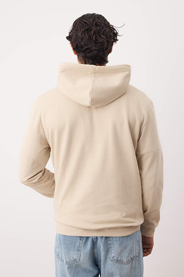 Haki-Taş 2'li Paket Kapüşonlu Regular Kesim İçi Polarlı Sweatshirt TMNAW24SW00000 - 4