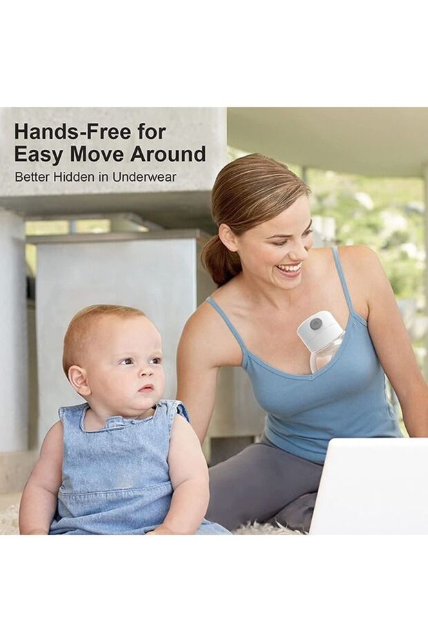 Wearable Breast Pump,Hands Free with LCD Display Memory Function,Ultra-Quiet,with 2 Modes 9 Levels - 7