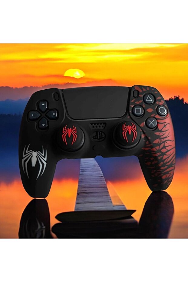 Doreka PS5 Dualsense Spider-Man Koruyucu Silikon Kılıf + Analog silikon Koruyucu