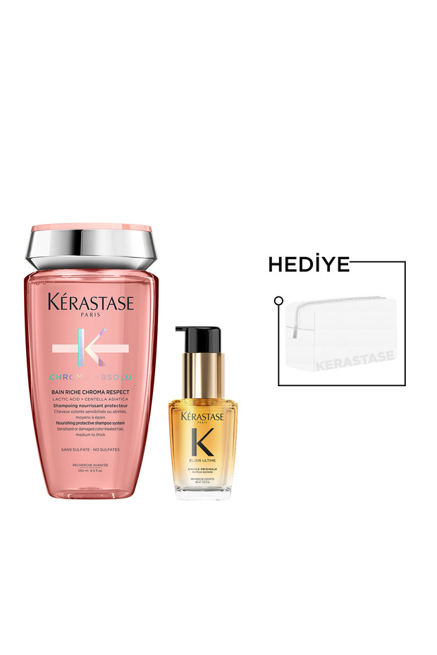 Chroma Absolu & Elixir Ultime Boyalı Saçlar Için Saç Bakım Seti - Şampuan & Yağ - 1