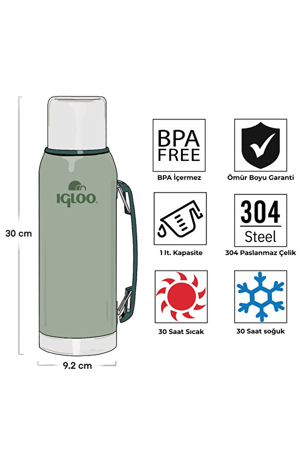 Legend Klasik Termos 1 Litre - 4