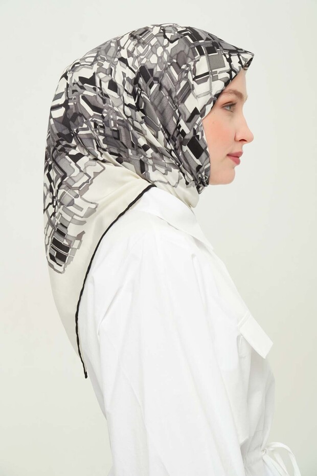 Patterned Rayon Scarf Daily Wrinkle-Free Non-Slip 90X90Cm