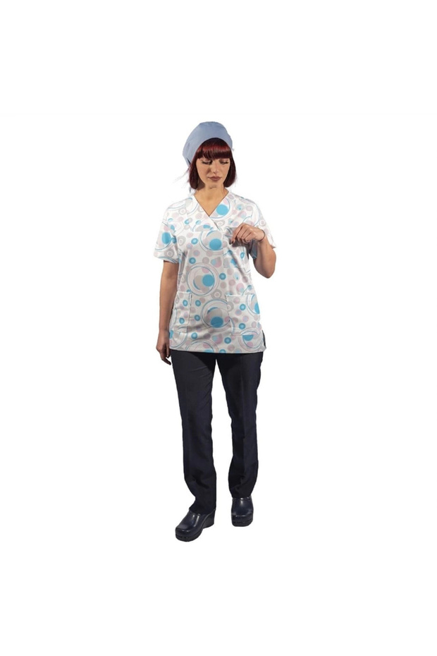 Envelope Collar Patterned Top - 2701 Planet - 1