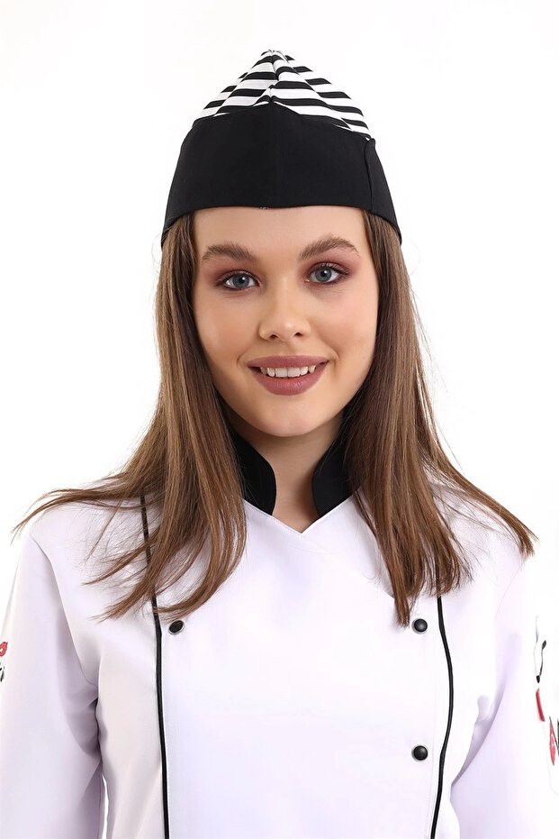 Black Striped Cook Boat Cap - 903 P/v