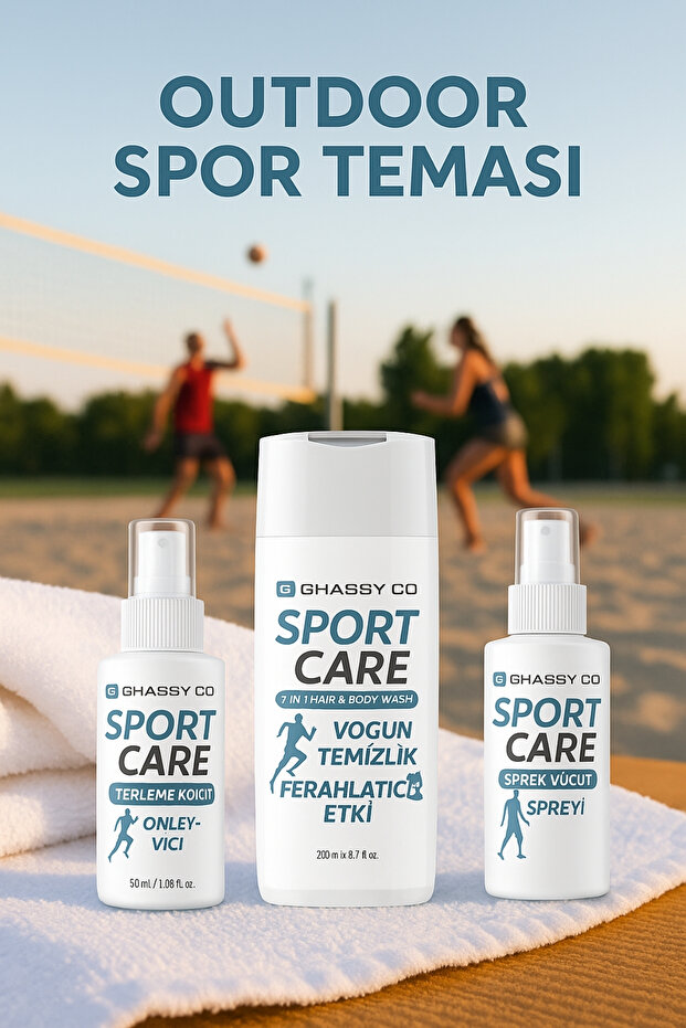 3'lü Sport Bakım Seti – 2in1 Saç&Vücut Şampuanı + Vücut Spreyi + Ter Önleyici Sprey - 5