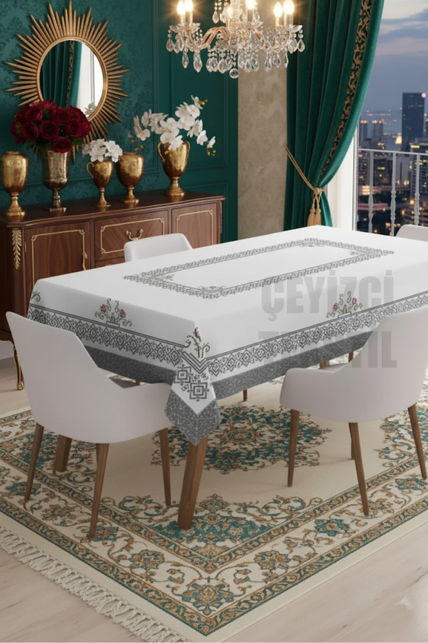مفرش طاولة مطبوع رقمي بتصميم مخصص