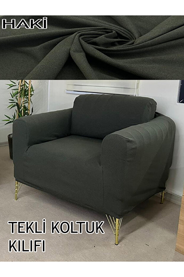 %100 PAMUK FRANSIZ KUMAŞ TEKLİ KOMPLE GİYDİRME TEKLİ & BERJER , BOHEM, PORTO, vb MODEL KOLTUK KILIFI - 7