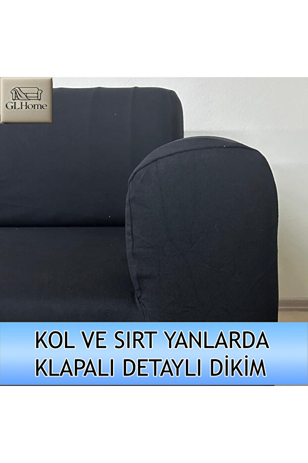 %100 PAMUK FRANSIZ KUMAŞ ÇİFT KİŞİLİK KOMPLE GİYDİRME 2'Lİ KANEPE, BOHEM, vb MODEL KOLTUK KILIFI - 4