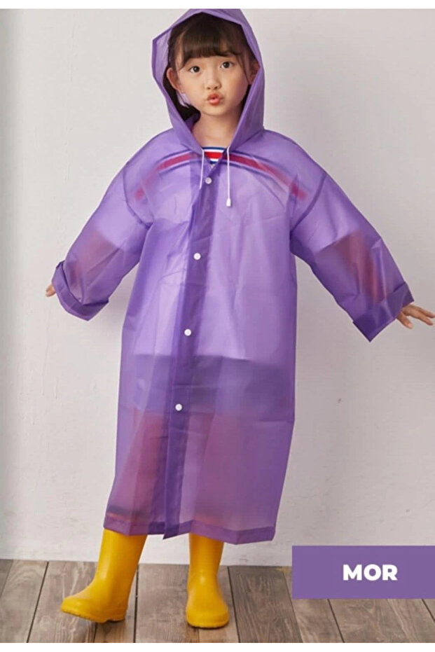 Unisex raincoat for children - purple