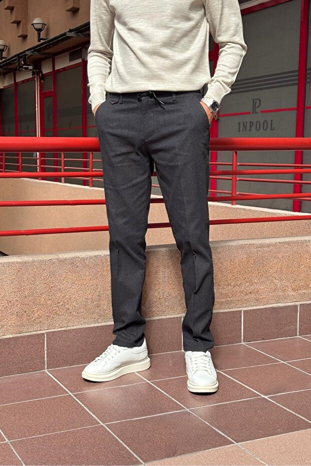 Men's, waist lace, side elastic, Regular-Fit, Old Money Culture pants