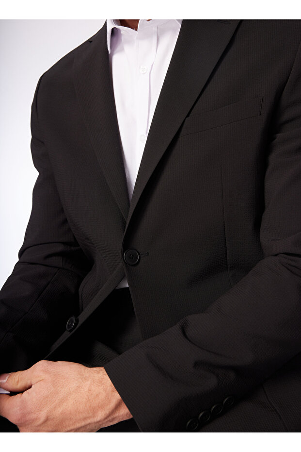 Siyah Erkek Mono Yaka Basic Takım Elbise F4SM-TKM 0363 - 6