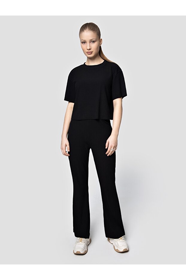 Long Crop Kadın Tshirt K.kol - 2