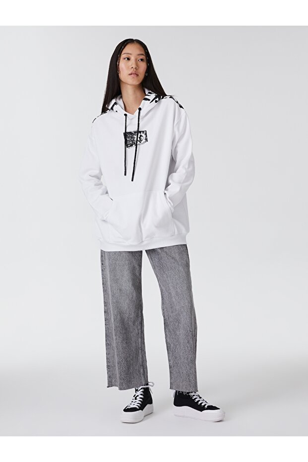 Oversize Fit Kadın Sweatshirt - 1