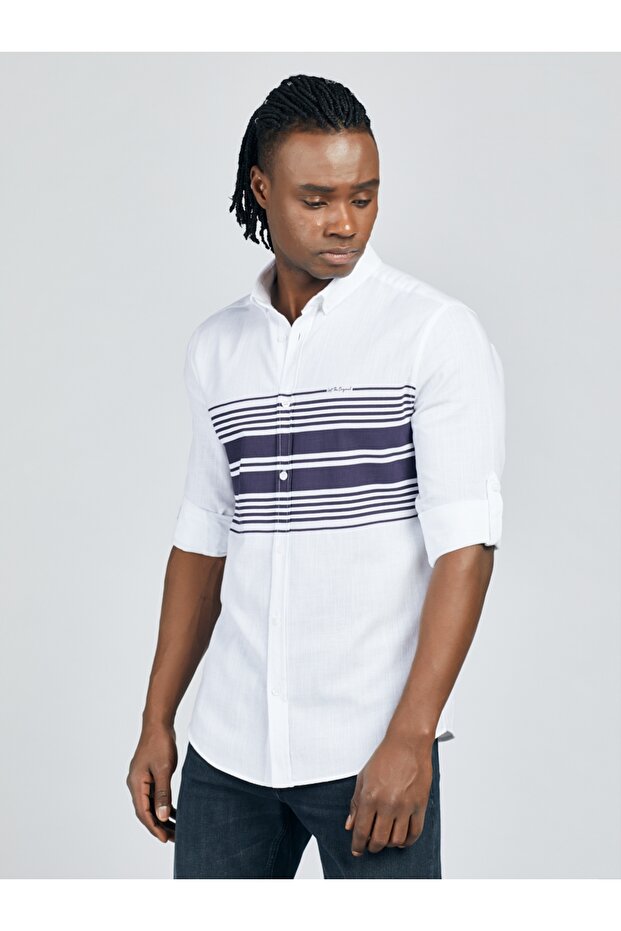 Erkek Çizgili Gömlek - 5
