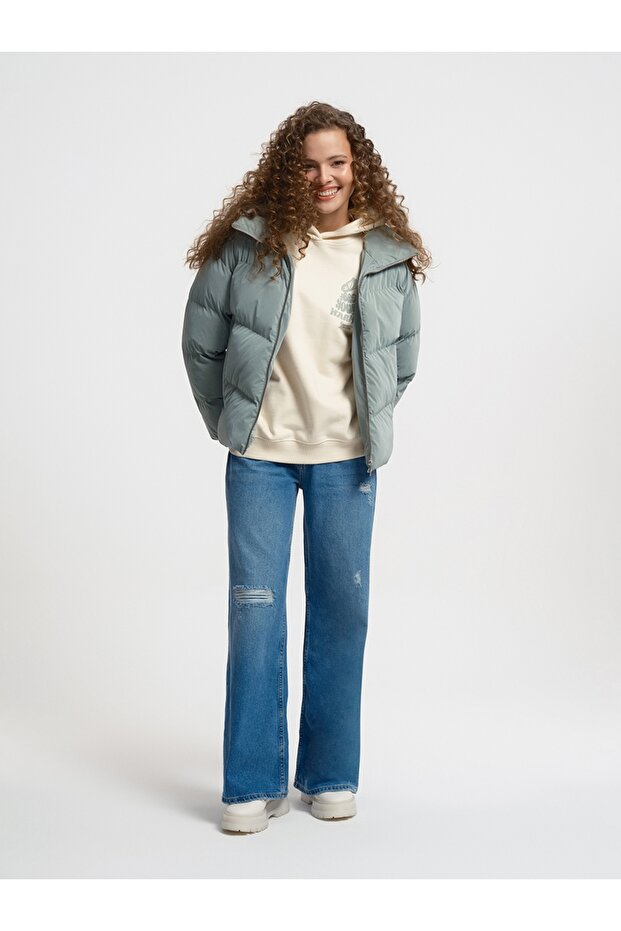 Regular Fit Kadın Mont - 4