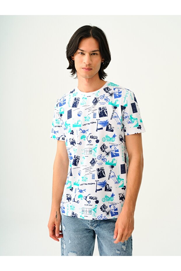 Erkek Baskılı Tişört - 1