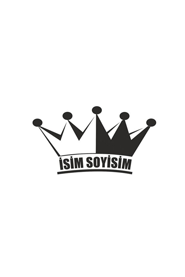 ملصق سيارة King's Crown اسم العائلة مقاس 40 × 20 سم