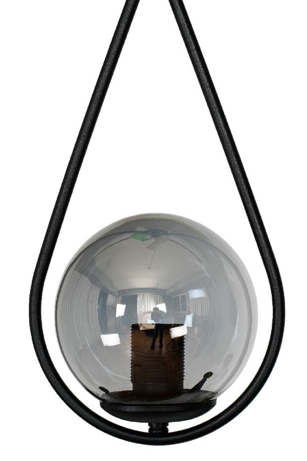 AYDINLATMA KENT APLİK CAMLI SİYAH (GLOP FÜME CAM) - 3