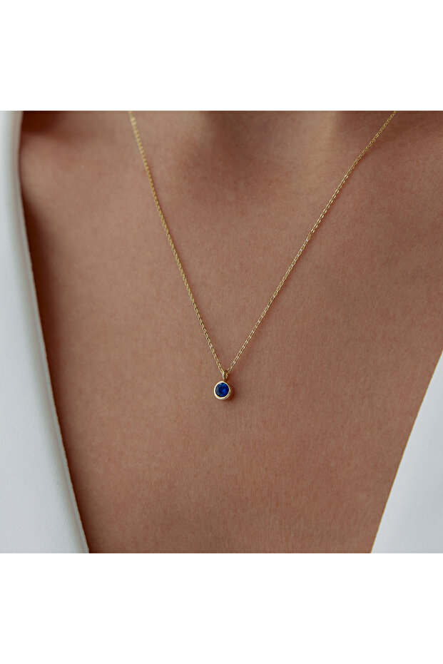 Başak Burcu Sapphire Kolye - 2