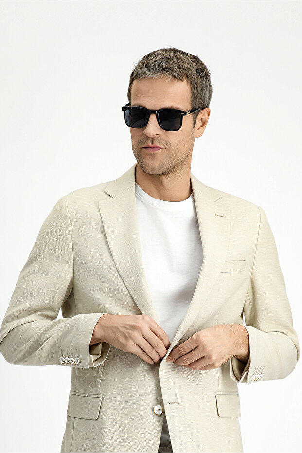 سترة الكتان منقوشة الكلاسيكية - 2