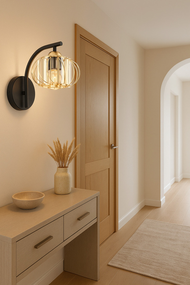 Molde Kristal Taşlı Aplik Modern Dekoratif Duvar Aydınlatma - 1