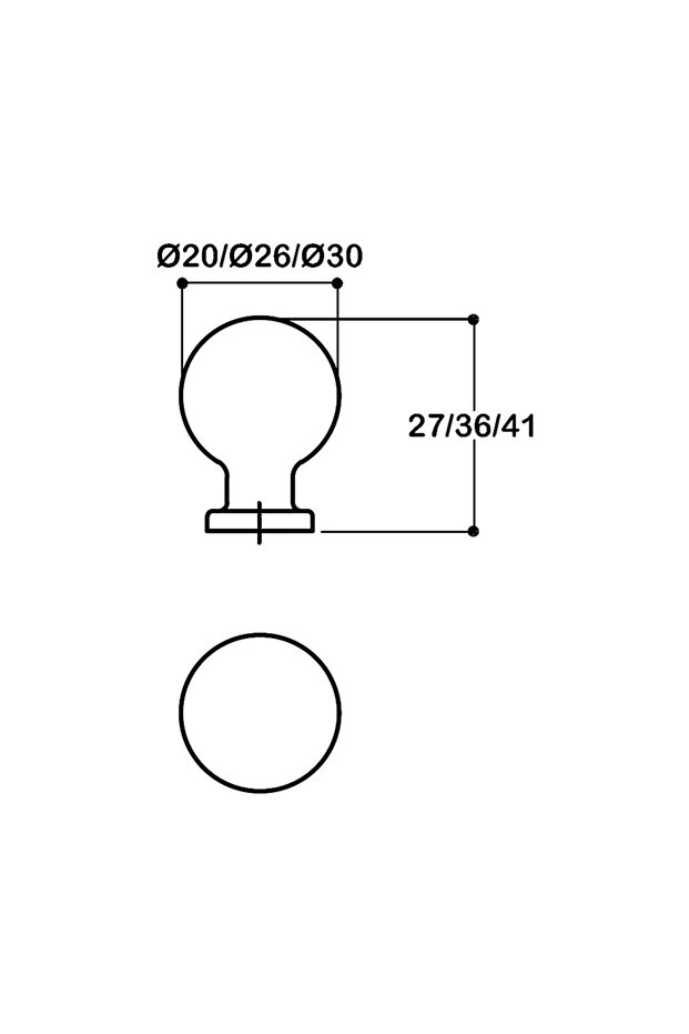 Altın Rengi 26 Mm Tek Delikli Kulp - Ssy1465 0026 Gl - 2