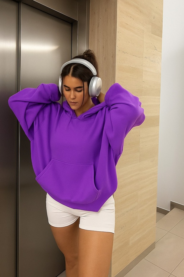 Plain Color Unisex Sweatshirt