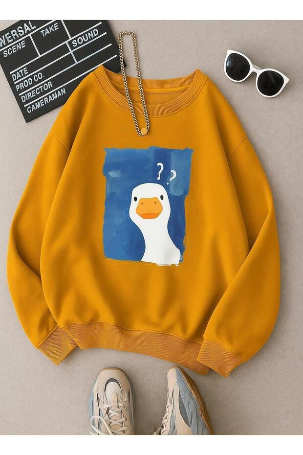 Duck Printed Unisex Sweatshirt